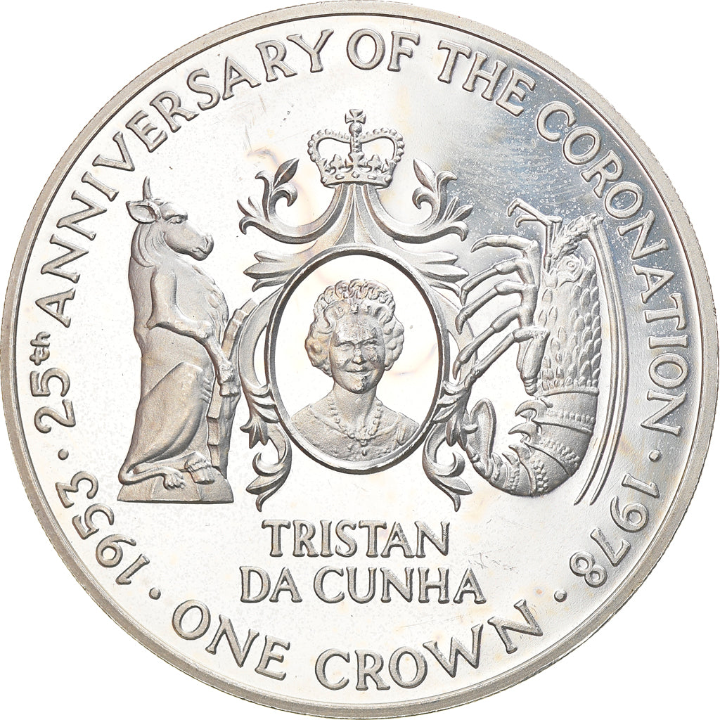 Moneta, Tristan Da Cunha, Elizabeth II, Crown, 1978, Pobjoy Mint, SPL, Argento