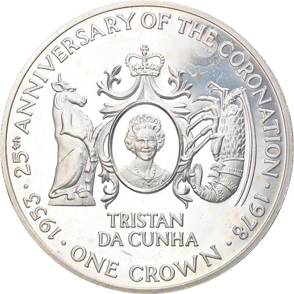 Monnaie, Tristan Da Cunha, Elizabeth II, Crown, 1978, Pobjoy Mint, SPL, Argent