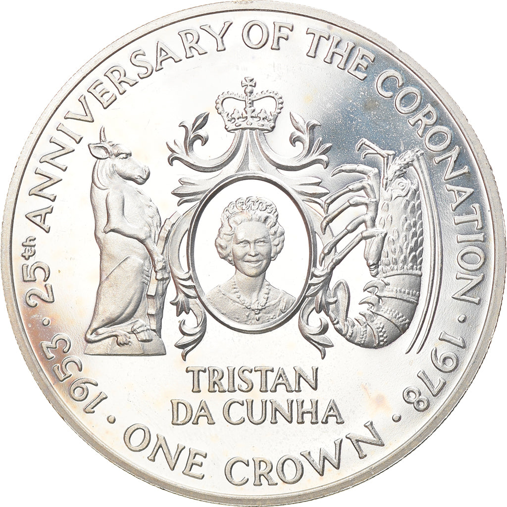 Münze, Tristan Da Cunha, Elizabeth II, Crown, 1978, Pobjoy Mint, STGL, Silber