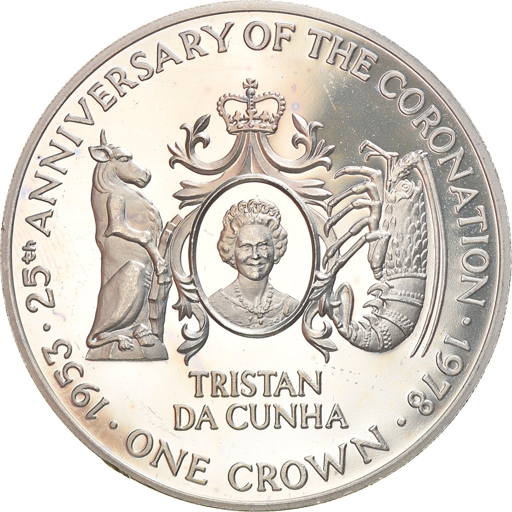 Monnaie, Tristan Da Cunha, Elizabeth II, Crown, 1978, Pobjoy Mint, FDC, Argent