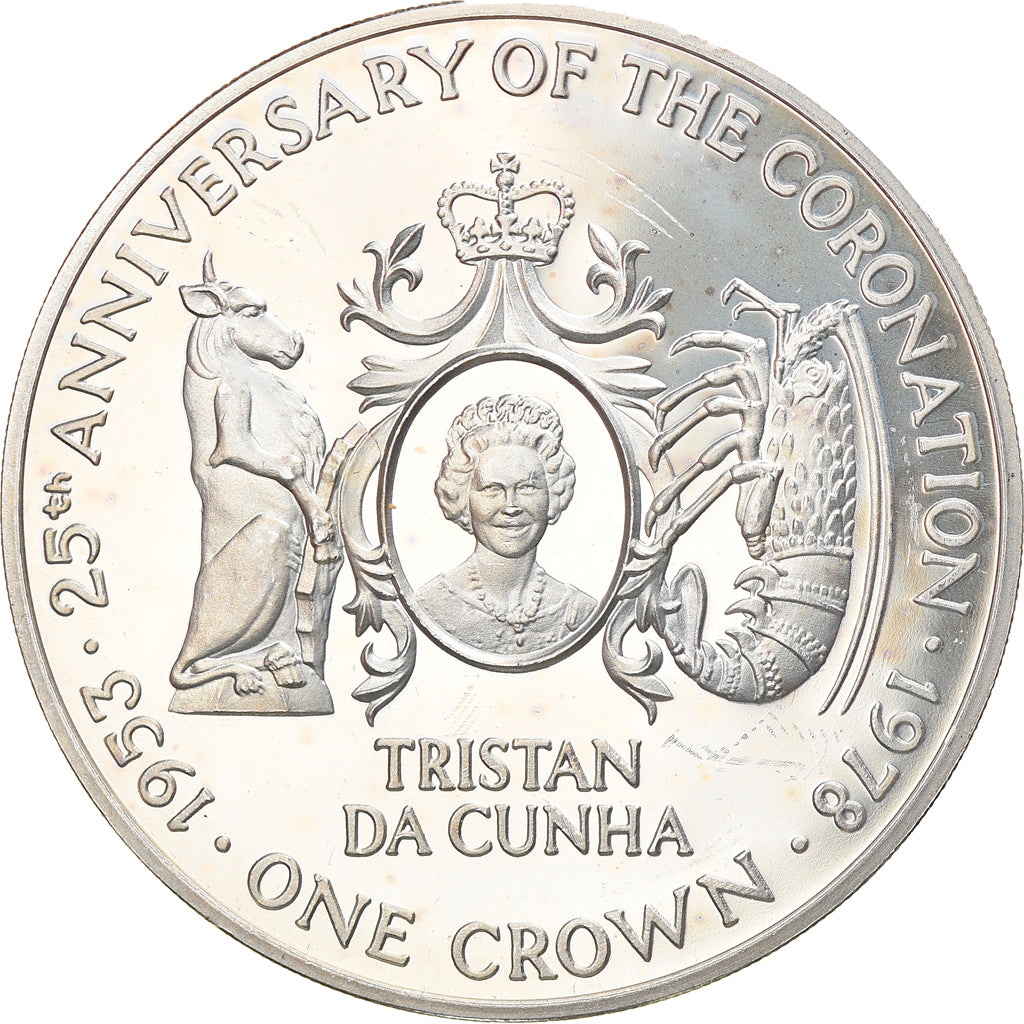 Coin, Tristan Da Cunha, Elizabeth II, Crown, 1978, Pobjoy Mint, MS(65-70)