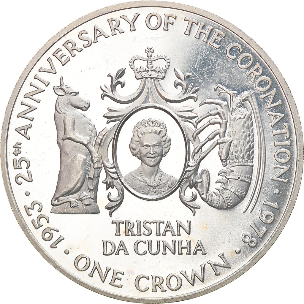 Monnaie, Tristan Da Cunha, Elizabeth II, Crown, 1978, Pobjoy Mint, FDC, Argent
