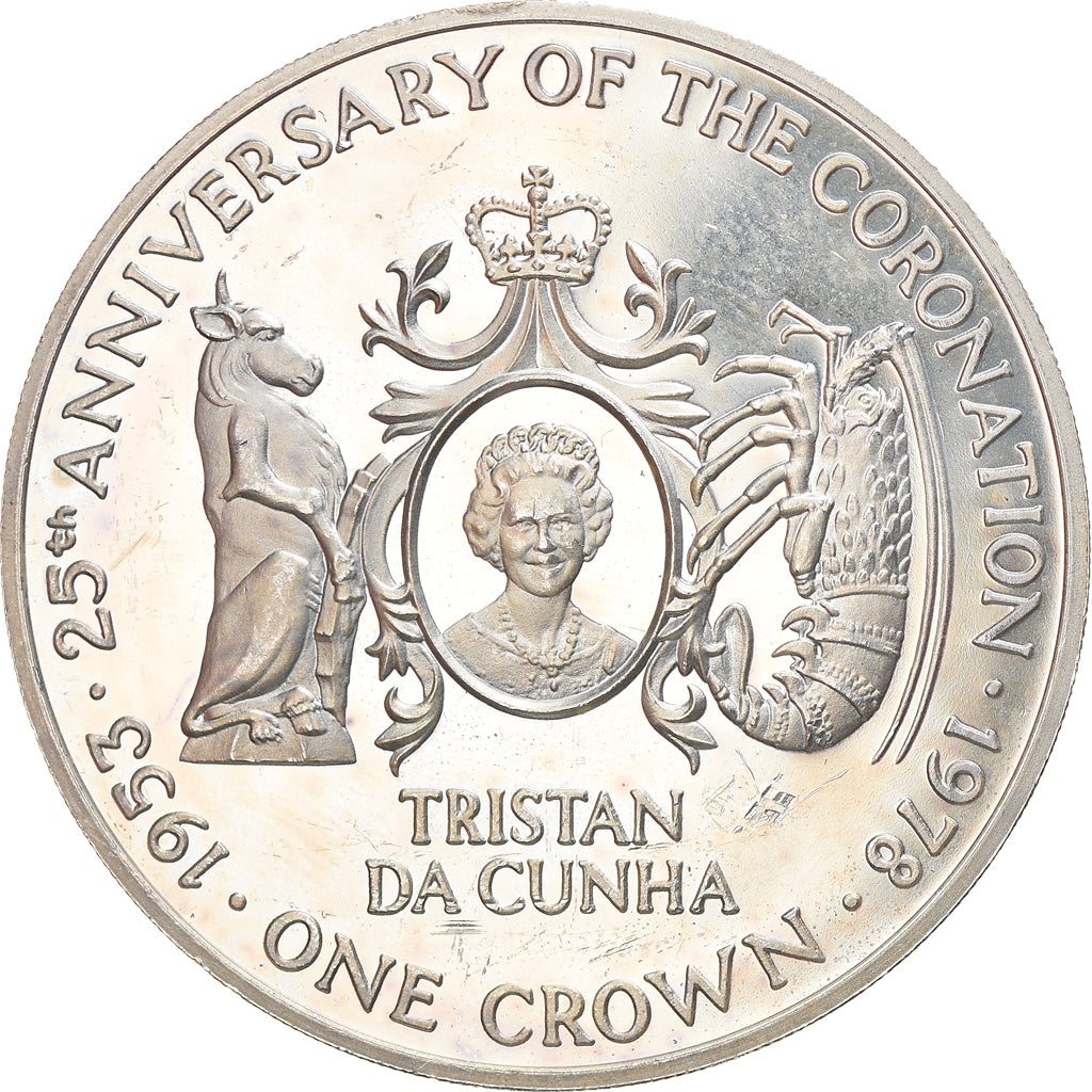 Monnaie, Tristan Da Cunha, Elizabeth II, Crown, 1978, Pobjoy Mint, FDC, Argent