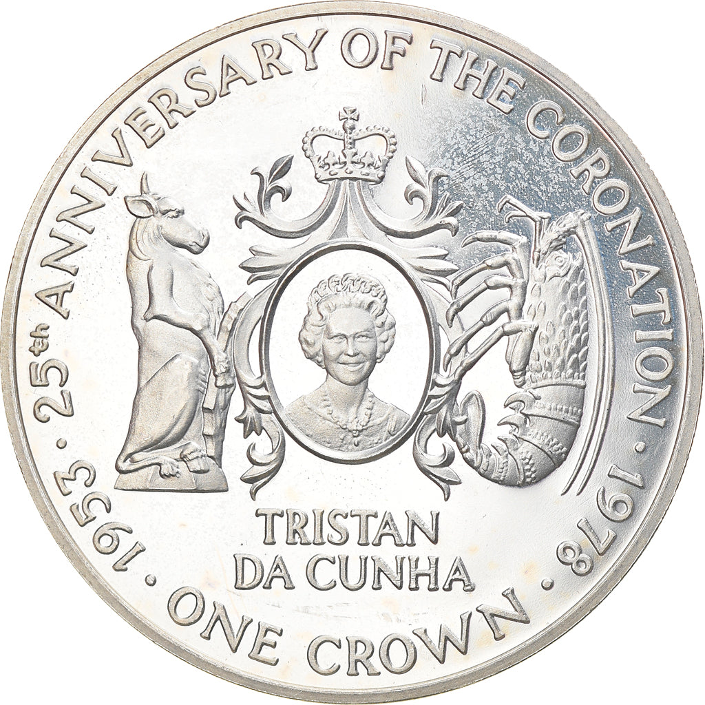 Coin, Tristan Da Cunha, Elizabeth II, Crown, 1978, Pobjoy Mint, MS(65-70)