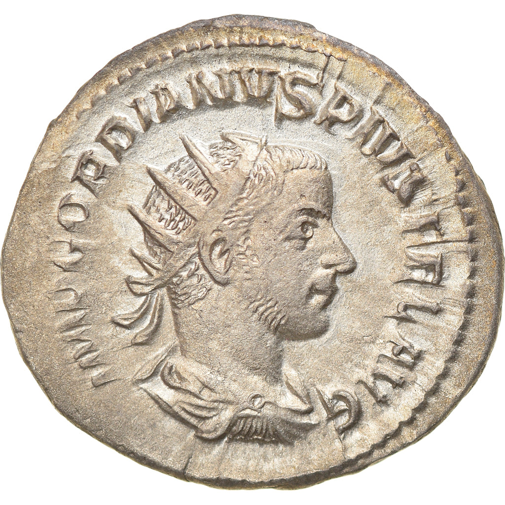 Moneta, Gordian III, Antoninianus, 243, Roma, AU(55-58), Bilon, RIC:153