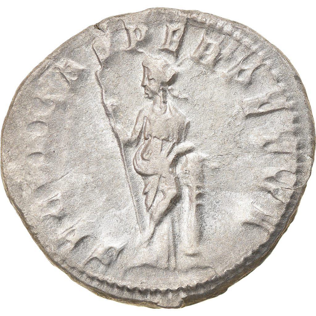Moneta, Gordian III, Antoninianus, 243, Roma, AU(55-58), Bilon, RIC:153