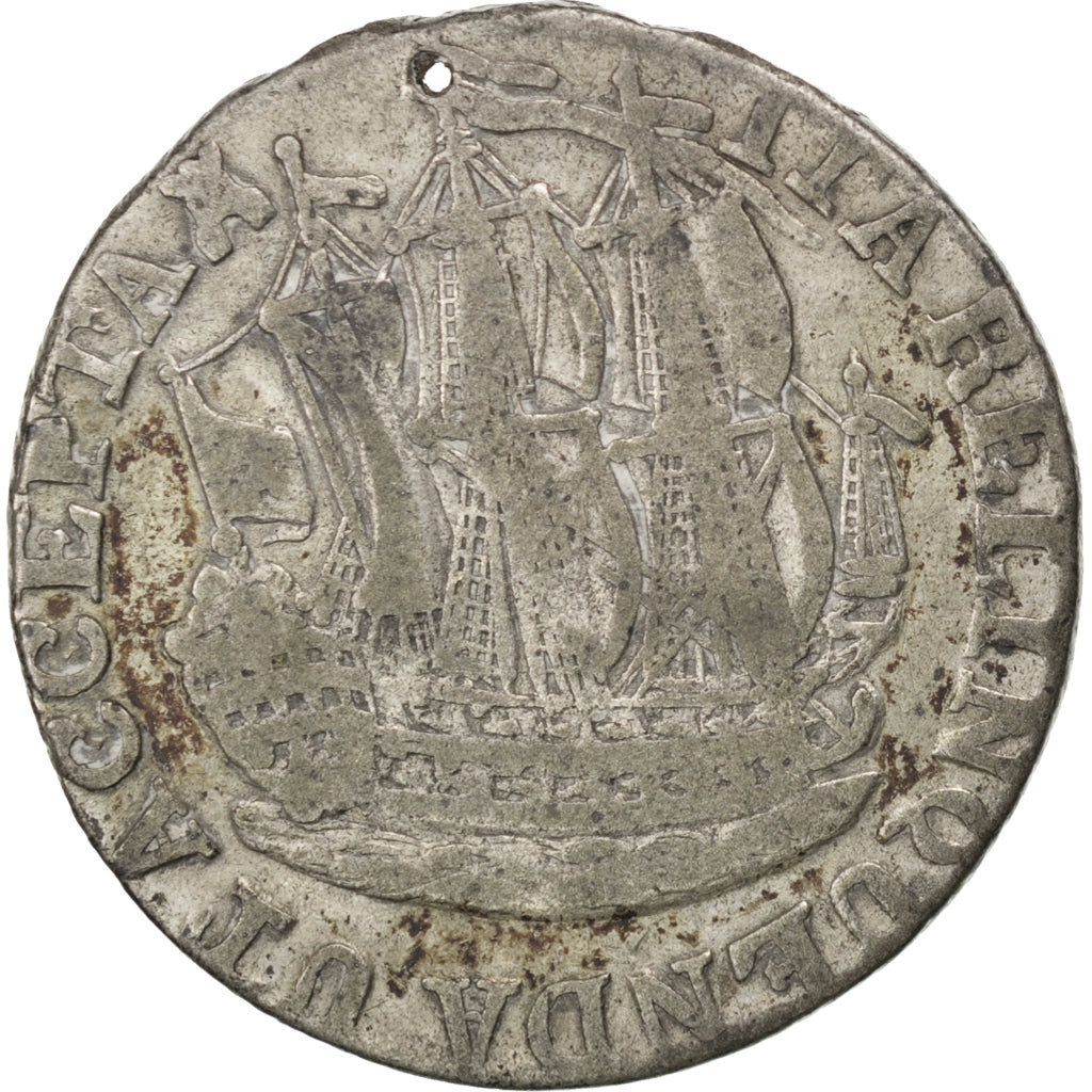 Paesi Bassi, ZEELAND, 6 Stuivers, Scheepjesschelling, 1767, MB, Argento, KM:90.2