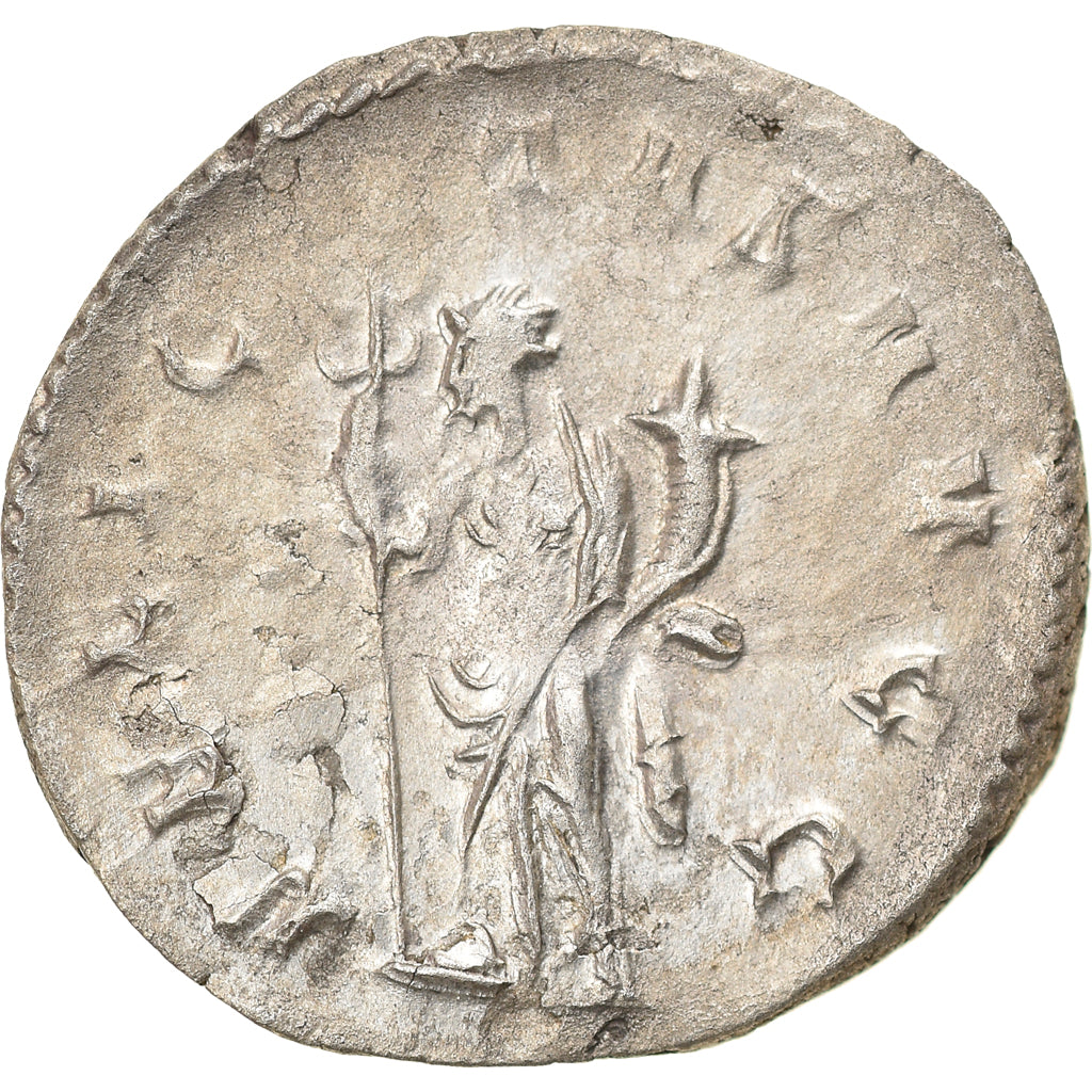 Coin, Valerian I, Antoninianus, 254, Roma, AU(55-58), Billon, RIC:87