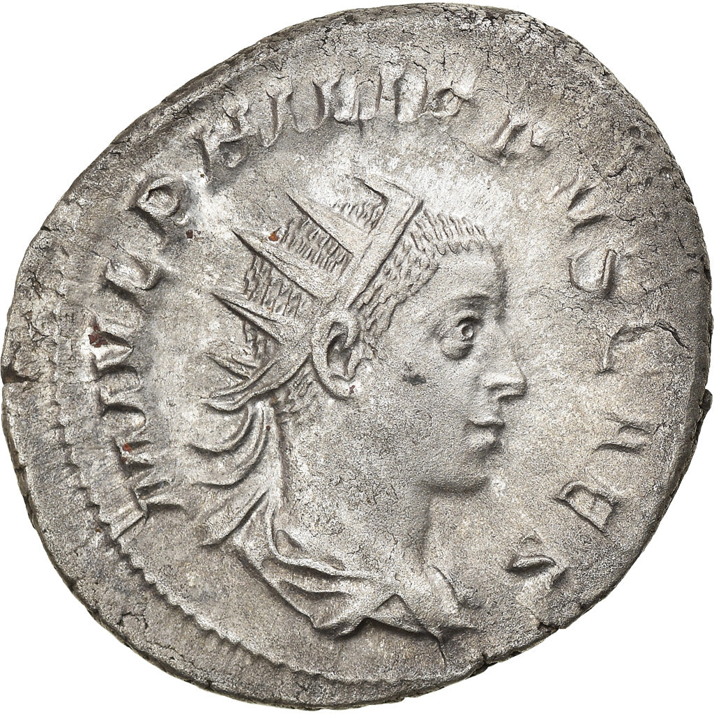 Coin, Philip II, Antoninianus, 246, Roma, AU(50-53), Billon, RIC:219d