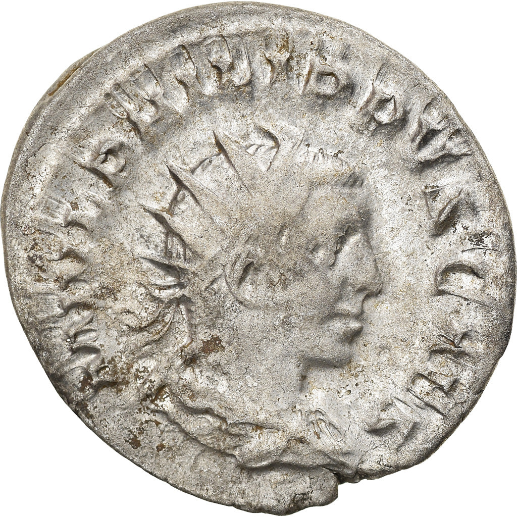 Coin, Philip II, Antoninianus, 244-245, Antioch, EF(40-45), Billon, RIC:213