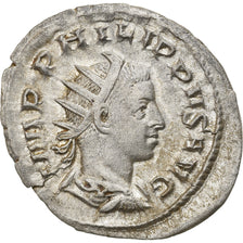 Coin, Philip II, Antoninianus, 247, Roma, AU(50-53), Billon, RIC:227