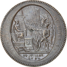 Coin, France, 5 Sols, 1792, Birmingham, AU(50-53), Bronze, KM:Tn31