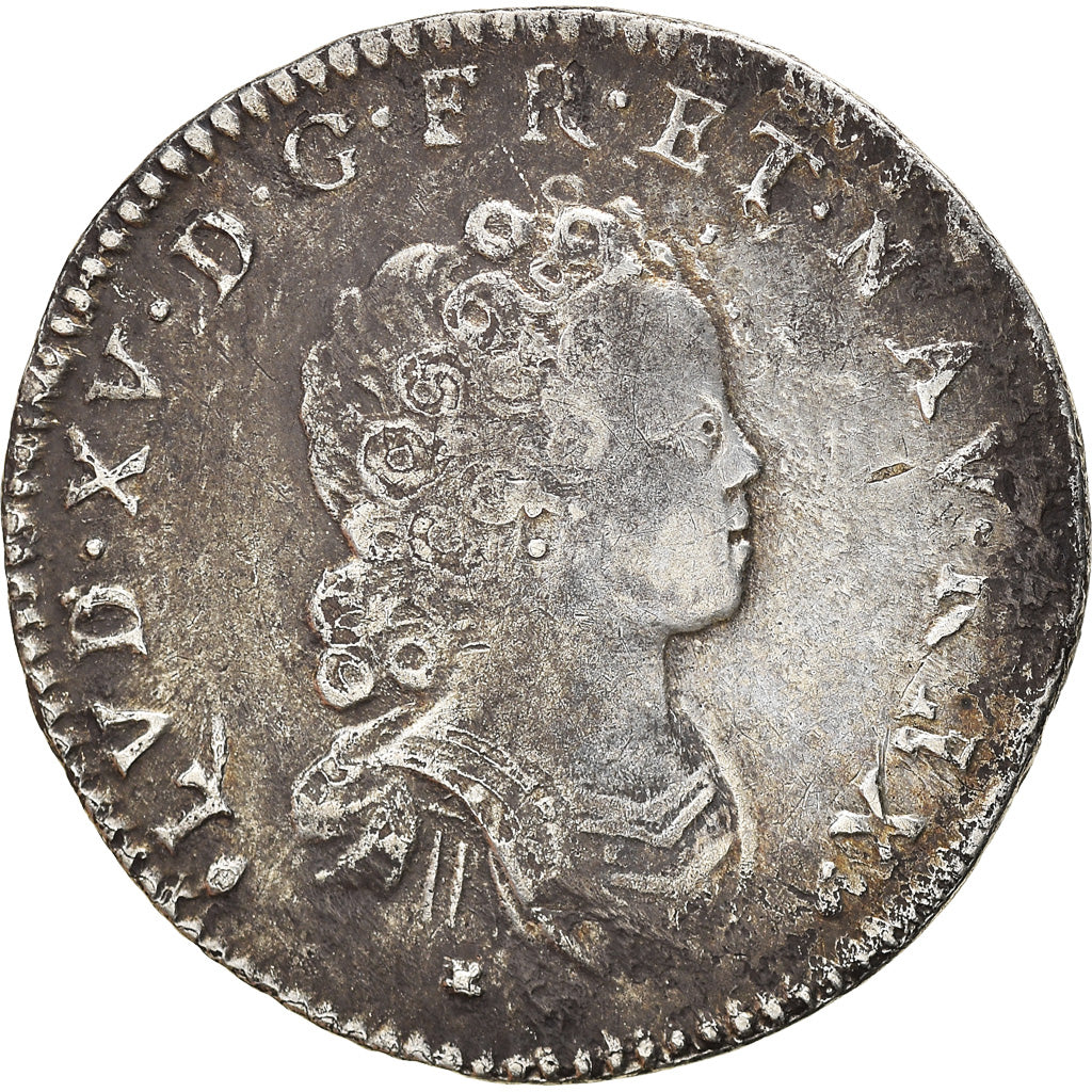 Münze, Frankreich, Louis XV, 1/10 Écu Vertugadin, 1/10 Ecu, 1716