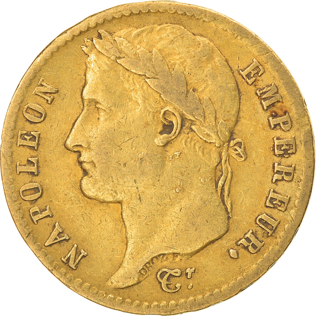 Moneta, Francia, Napoléon I, 20 Francs, 1811, Paris, MB+, Oro, KM:695.1