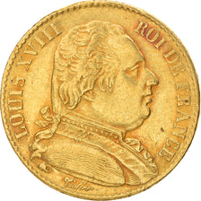 Moneta, Francja, Louis XVIII, Louis XVIII, 20 Francs, 1814, Paris, AU(50-53)