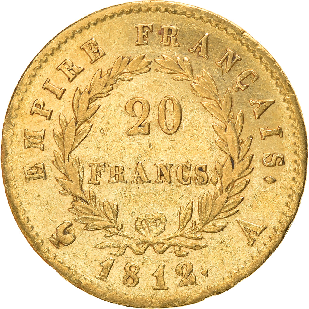 Munten, Frankrijk, Napoléon I, 20 Francs, 1812, Paris, ZF, Goud, KM:695.1