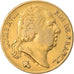 Moeda, França, Louis XVIII, Louis XVIII, 20 Francs, 1824, Paris, VF(30-35)