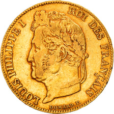 Coin, France, Louis-Philippe, 20 Francs, 1840, Paris, VF(30-35), Gold, KM:750.1