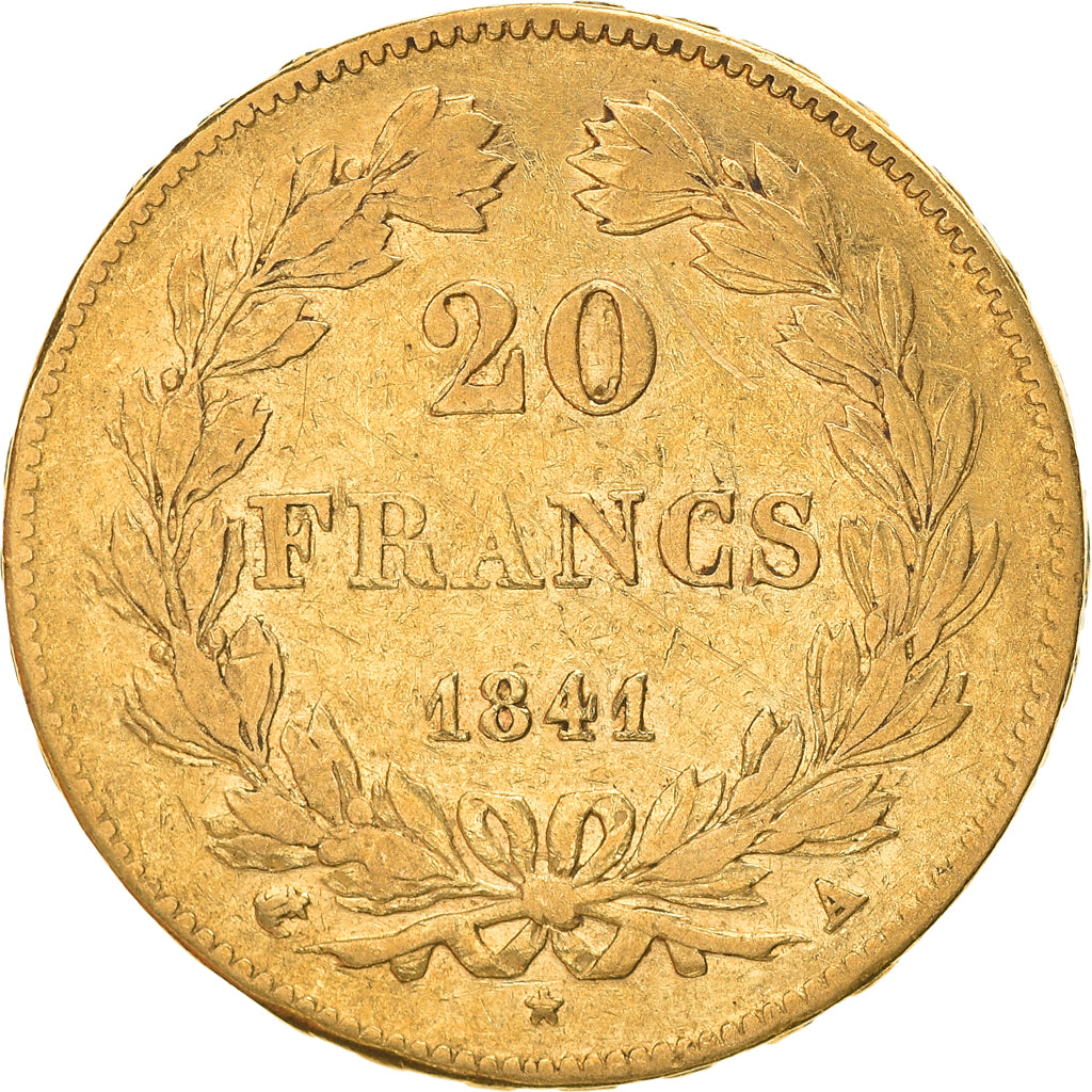 Münze, Frankreich, Louis-Philippe, 20 Francs, 1841, Paris, S, Gold, KM:750.1