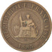 Coin, French Indochina, Cent, 1885, Paris, VF(30-35), Bronze, KM:1, Lecompte:37