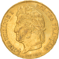 Moneta, Francja, Louis-Philippe, 20 Francs, 1841, Paris, AU(50-53), Złoto