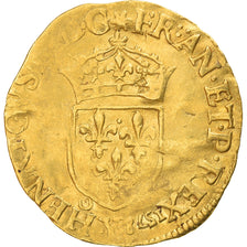 Moeda, França, Henri III, Écu d'or au soleil, 1578, Bourges, VF(20-25)
