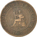 Monnaie, Indochine Française, Cent, 1887, Paris, TB, Bronze, KM:1, Lecompte:39