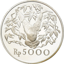 Coin, Indonesia, 5000 Rupiah, 1974, Proof, MS(65-70), Silver, KM:40a