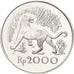 Münze, Indonesien, 2000 Rupiah, 1974, Proof, STGL, Silber, KM:39a