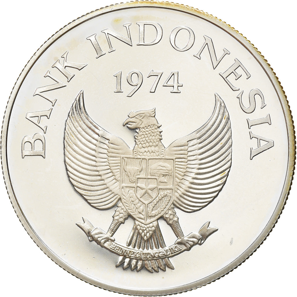 Münze, Indonesien, 2000 Rupiah, 1974, Proof, STGL, Silber, KM:39a