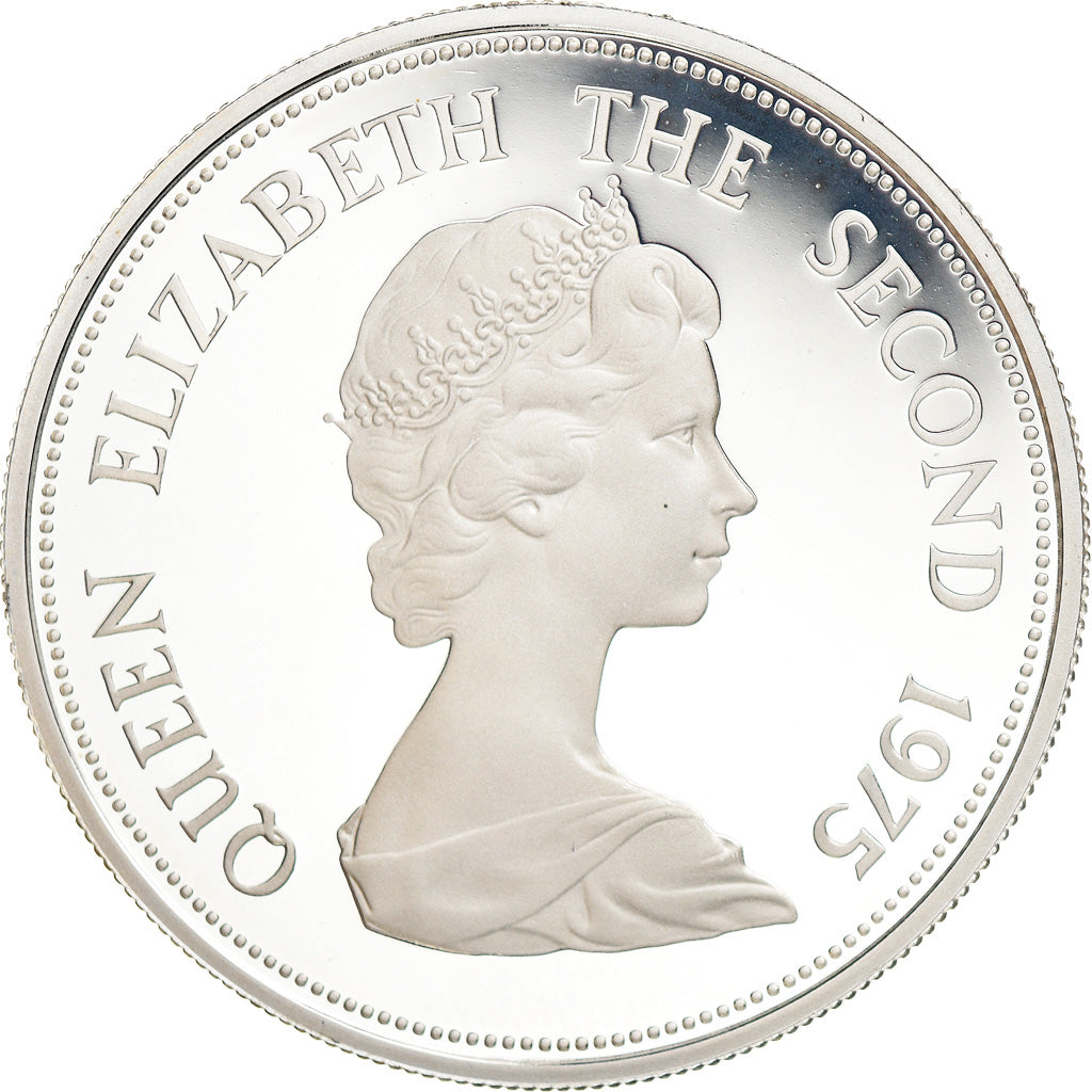Moneda, Mauricio, 50 Rupees, 1975, Proof, FDC, Plata, KM:41a