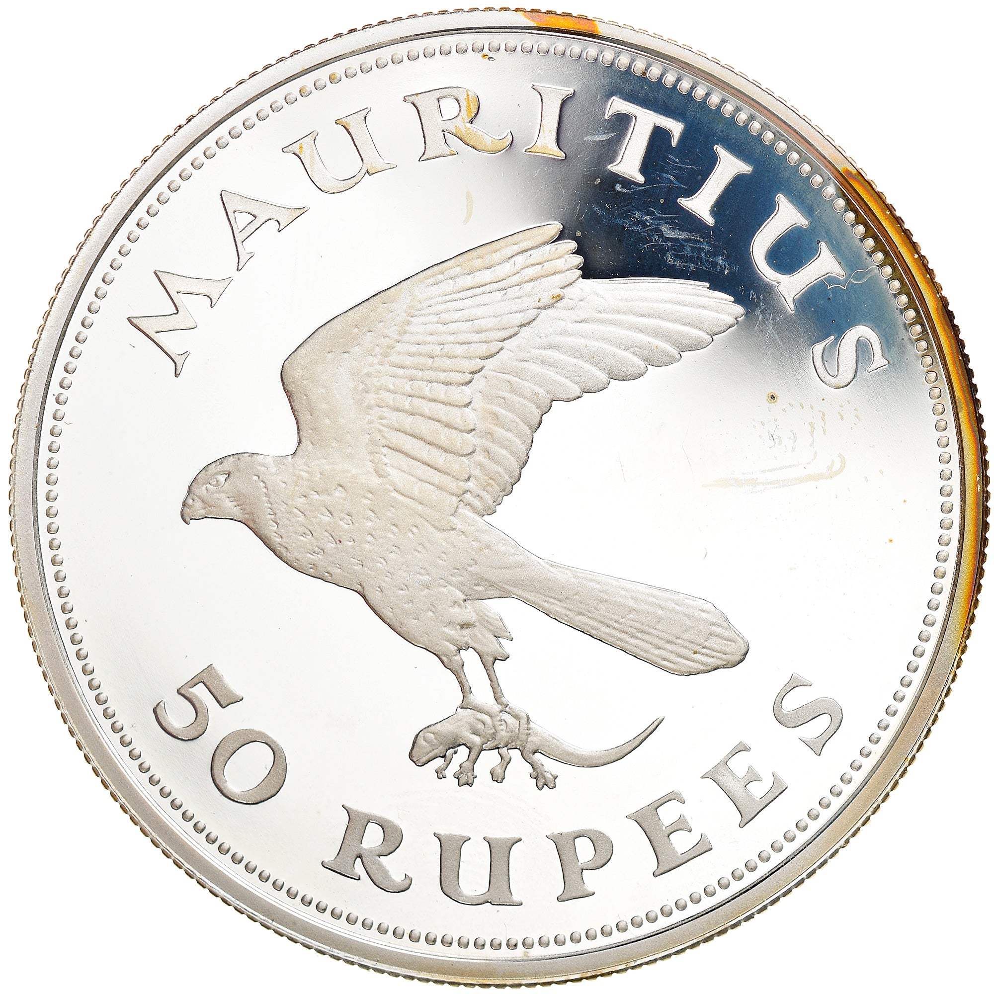 Moneda, Mauricio, 50 Rupees, 1975, Proof, FDC, Plata, KM:41a