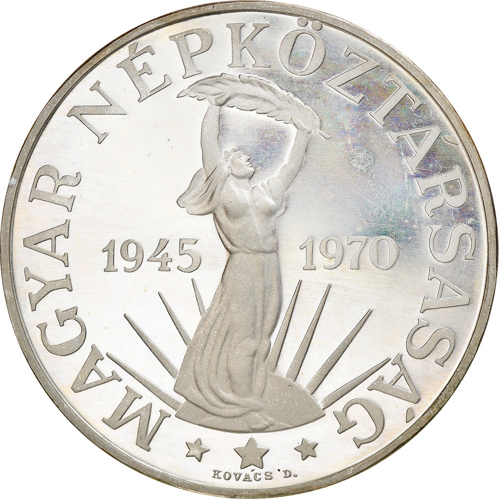Coin, Hungary, 100 Forint, Szaz, 1970, Proof, MS(63), Silver, KM:593