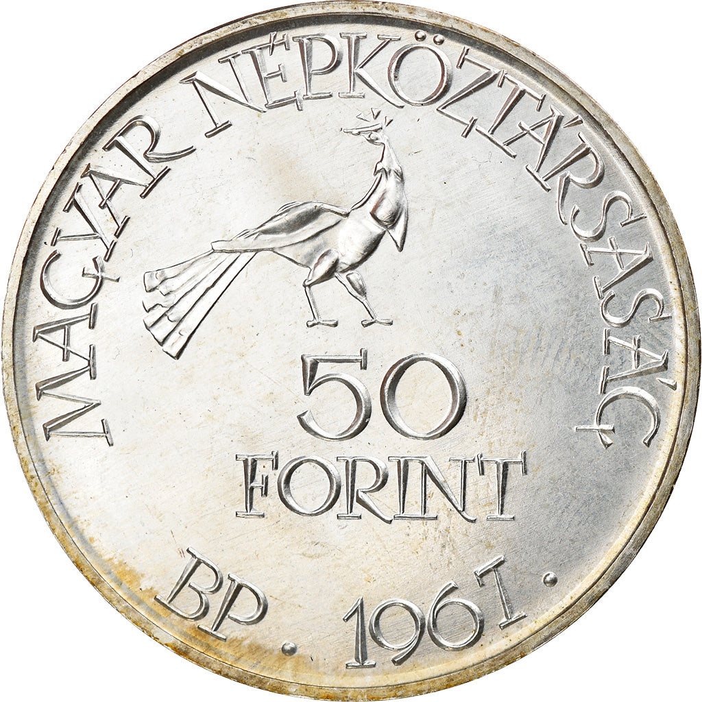 Coin, Hungary, 50 Forint, Otven, 1967, AU(55-58), Silver, KM:578