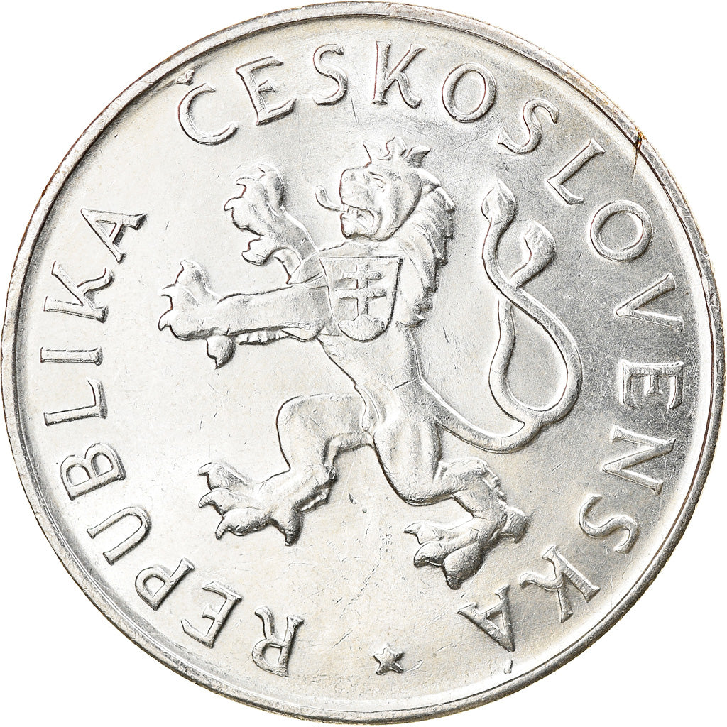 Coin, Czechoslovakia, 50 Korun, 1955, AU(50-53), Silver, KM:44