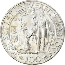 Coin, Czechoslovakia, 100 Korun, 1948, AU(55-58), Silver, KM:26