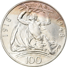 Coin, Czechoslovakia, 100 Korun, 1948, AU(55-58), Silver, KM:27