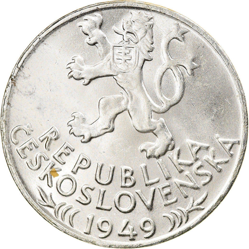 Coin, Czechoslovakia, 100 Korun, 1949, MS(60-62), Silver, KM:29