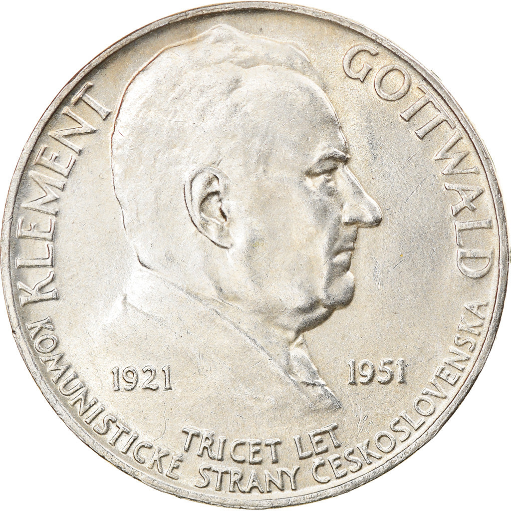 Coin, Czechoslovakia, 100 Korun, 1951, AU(55-58), Silver, KM:33