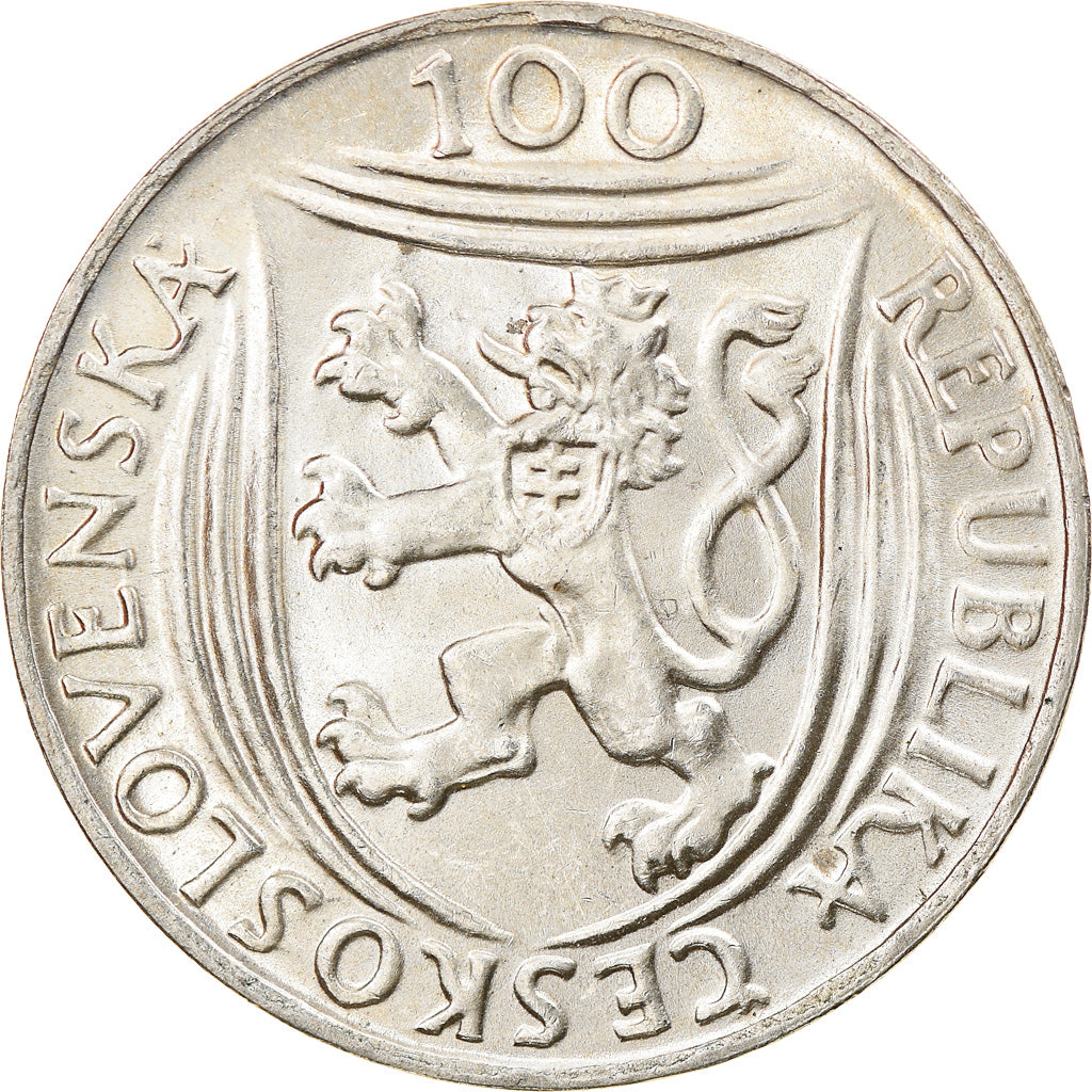 Coin, Czechoslovakia, 100 Korun, 1951, AU(55-58), Silver, KM:33