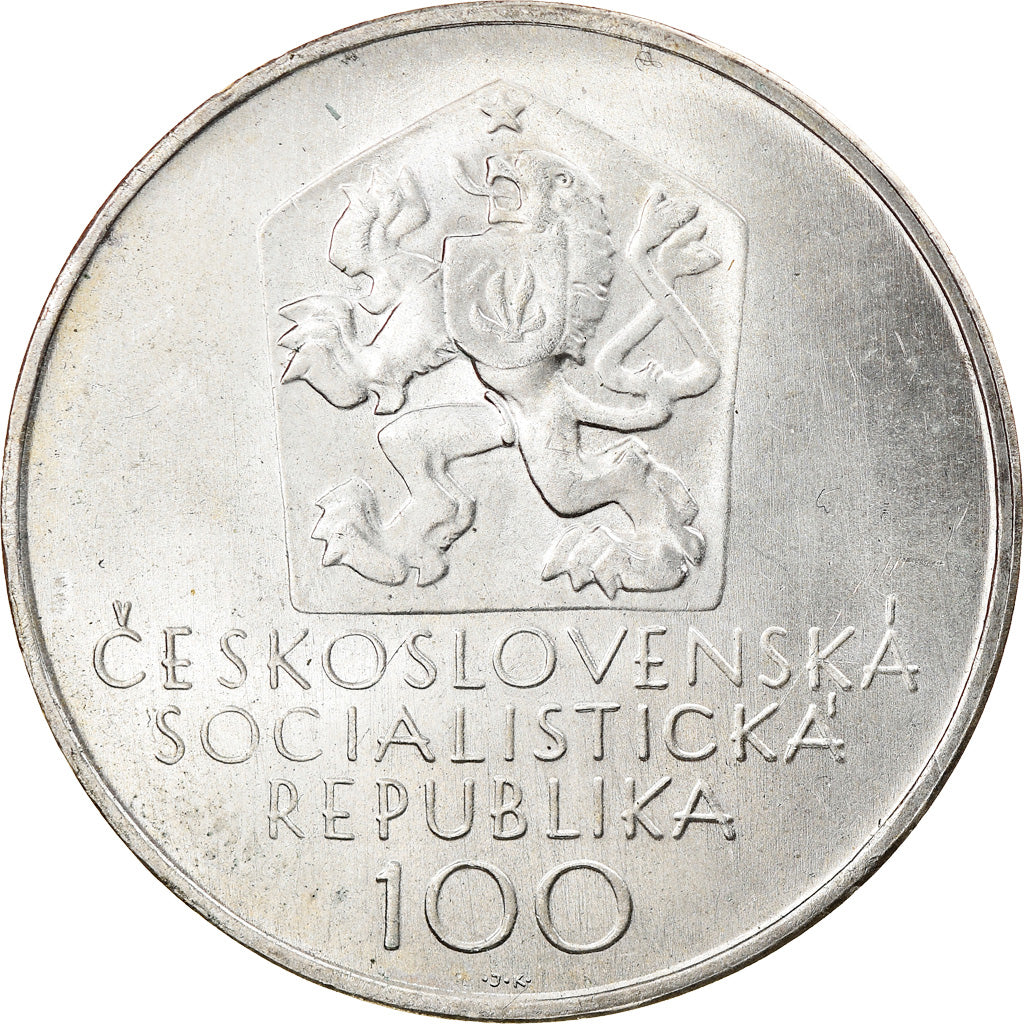 Coin, Czechoslovakia, 100 Korun, 1971, AU(50-53), Silver, KM:73