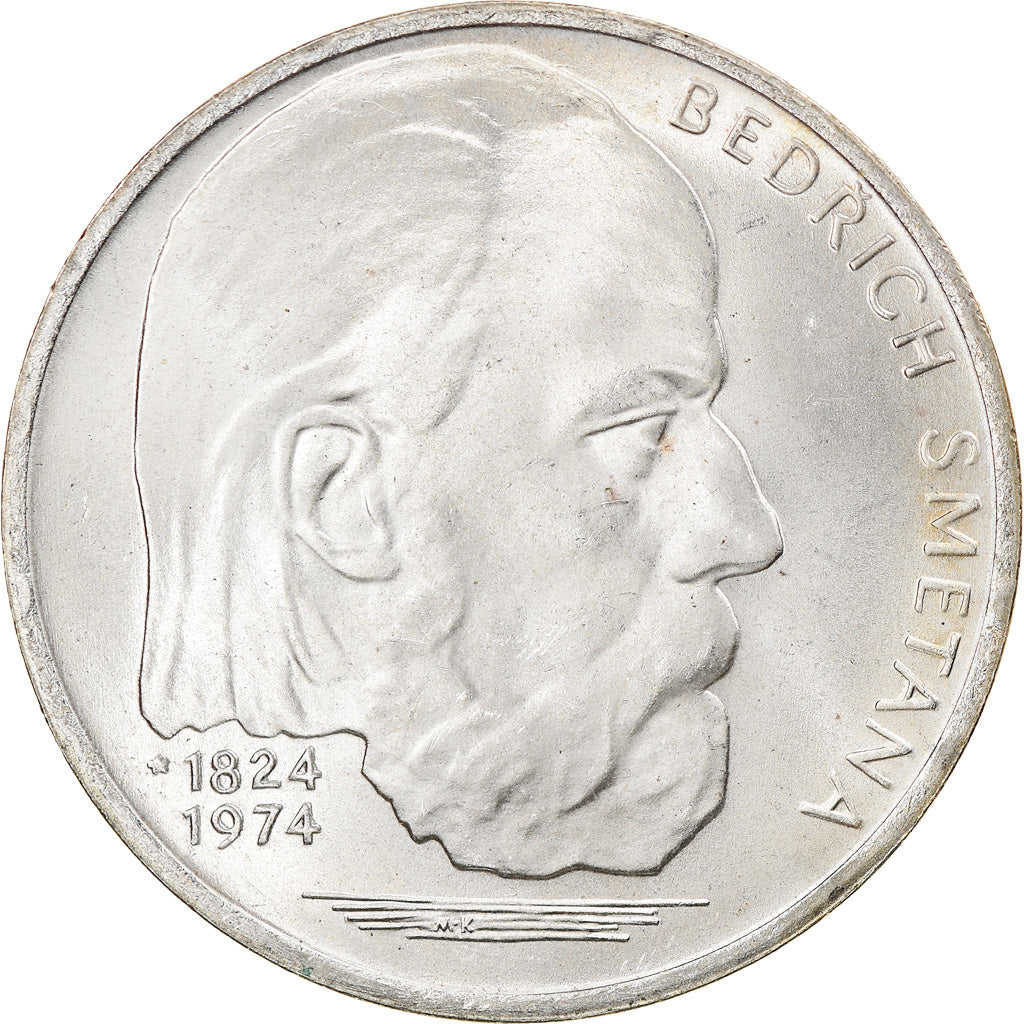 Coin, Czechoslovakia, 100 Korun, 1974, AU(55-58), Silver, KM:82