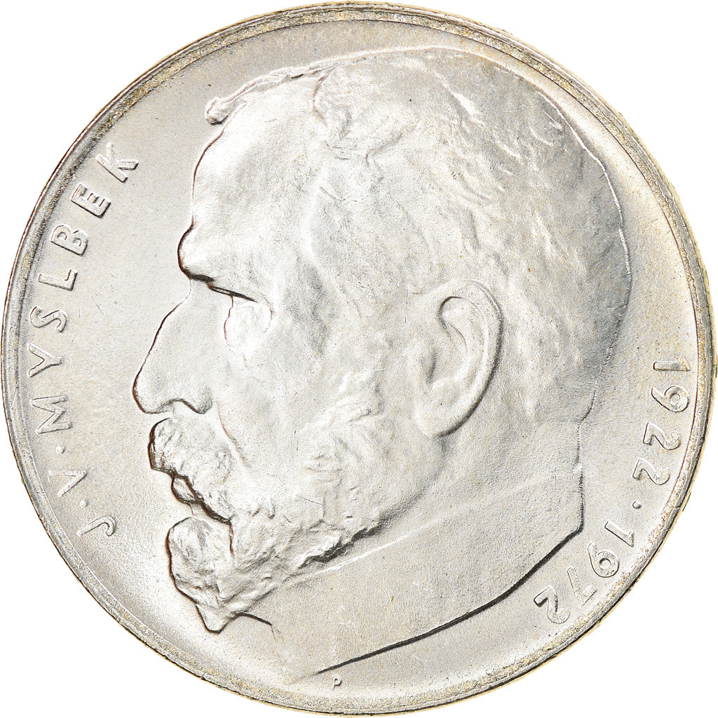Coin, Czechoslovakia, 50 Korun, 1972, AU(55-58), Silver, KM:77