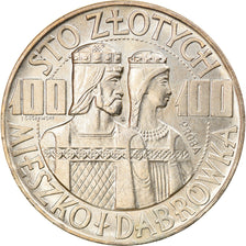 Coin, Poland, 100 Zlotych, 1966, Warsaw, AU(50-53), Silver, KM:Pr146