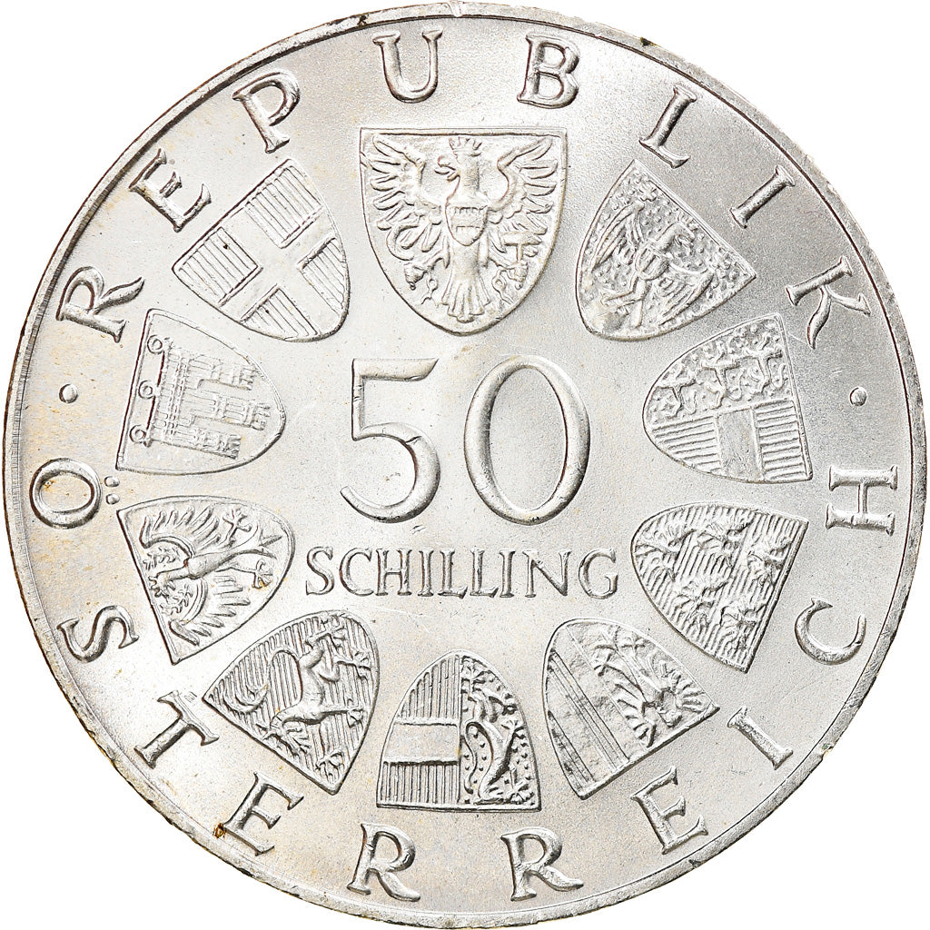 Coin, Austria, 50 Schilling, 1974, AU(55-58), Silver, KM:2922