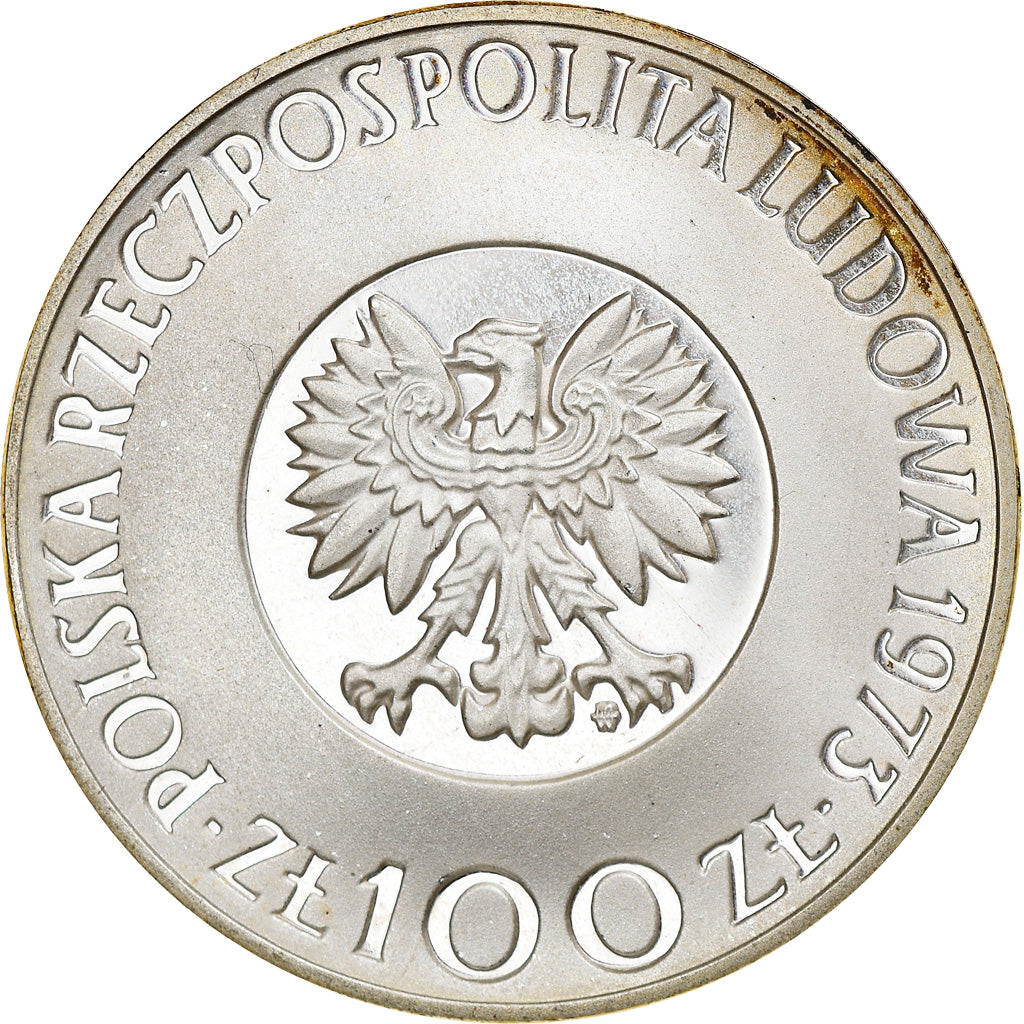 Münze, Polen, 100 Zlotych, 1973, Warsaw, Proof, UNZ, Silber, KM:68