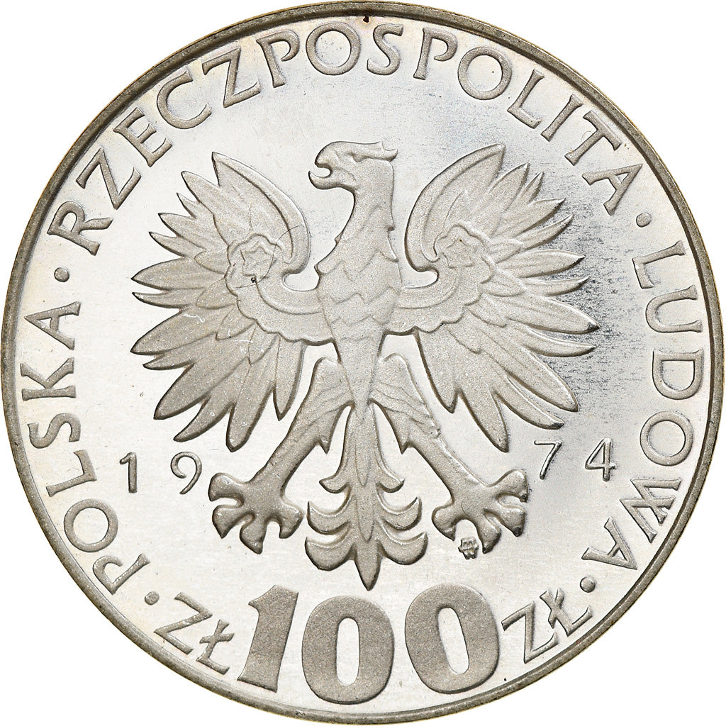 Monnaie, Pologne, 100 Zlotych, 1974, Warsaw, Proof, SUP+, Argent, KM:71