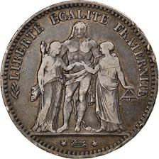 Monnaie, France, Hercule, 5 Francs, 1878, Bordeaux, TB, Argent, Gadoury:745a