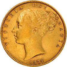 Coin, Australia, Victoria, Sovereign, 1874, Melbourne, AU(50-53), Gold, KM:6