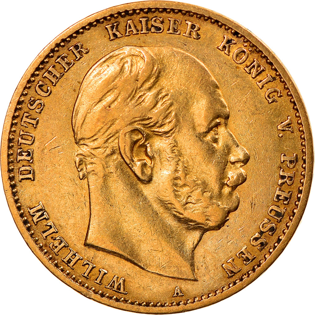 Monnaie, Etats allemands, PRUSSIA, Wilhelm I, 10 Mark, 1880, Berlin, TTB, Or